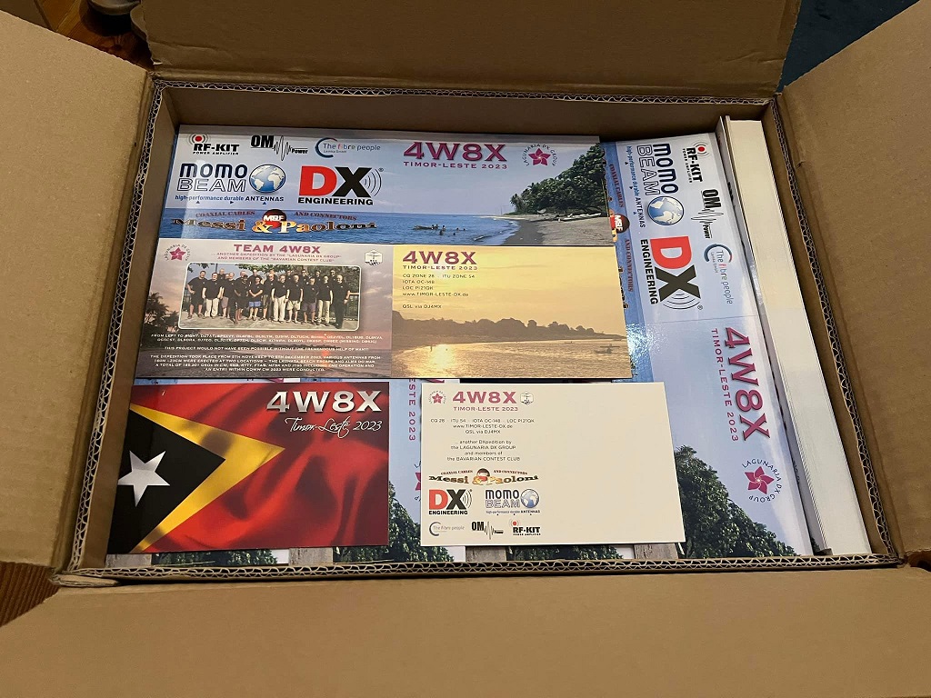 4W8X QSL cards arrived from the printshop